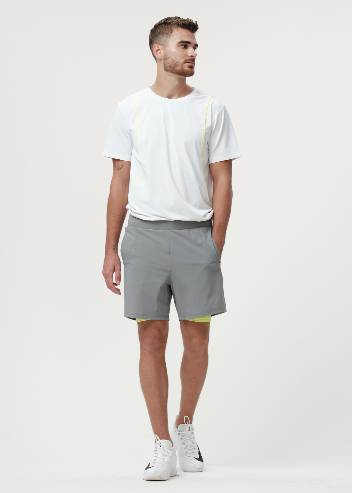 Men's grey tennis shorts NICK iCOURT