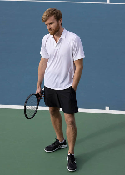 Model in men's tennis shorts named after Daniil Medvedev